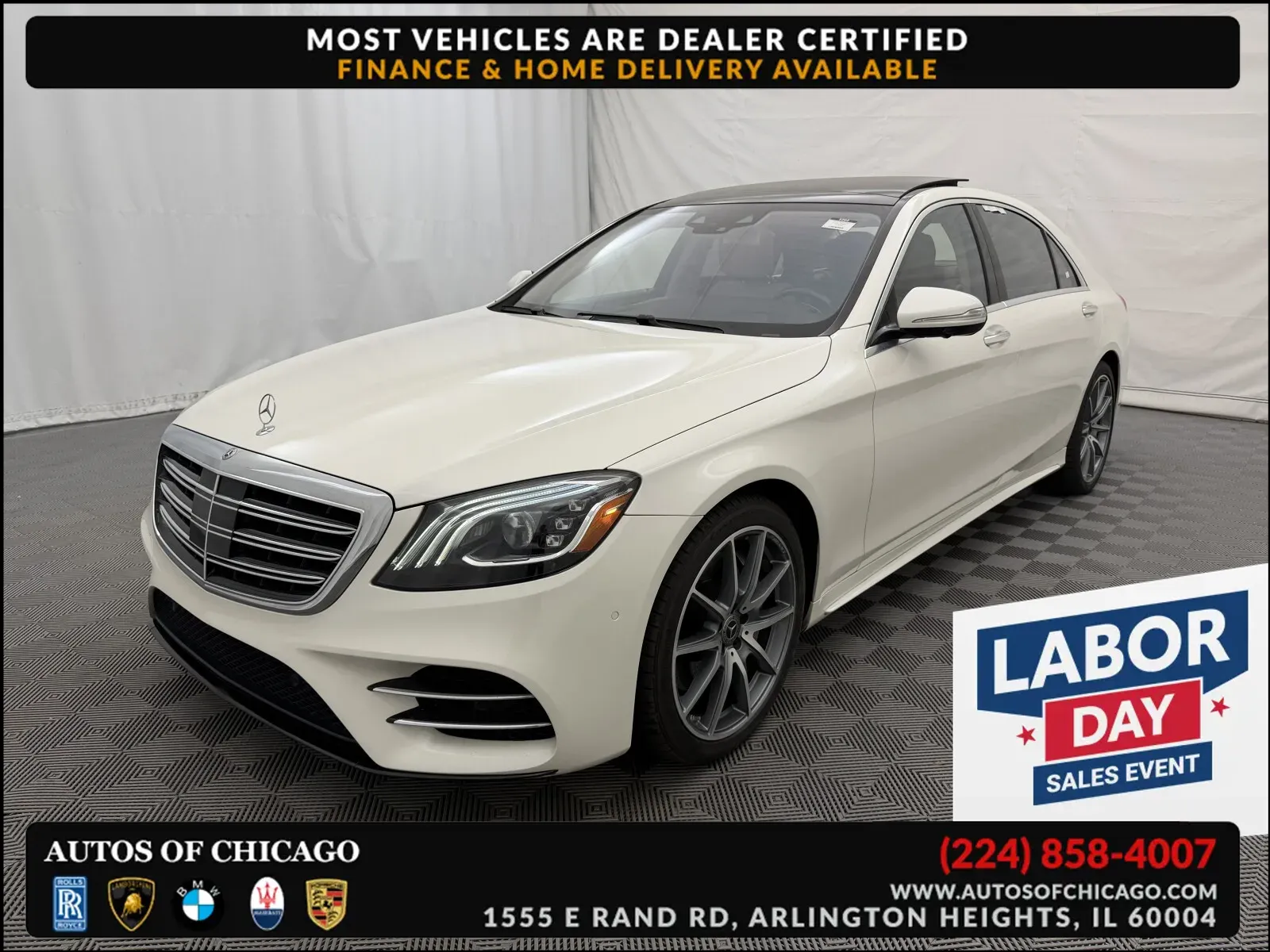 White 2019 Mercedes-Benz S-Class S 560 for sale in Arlington Heights, IL