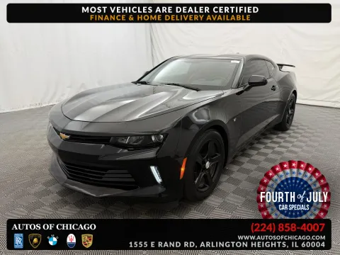 Black 2018 Chevrolet Camaro 1LT for sale in Arlington Heights, IL