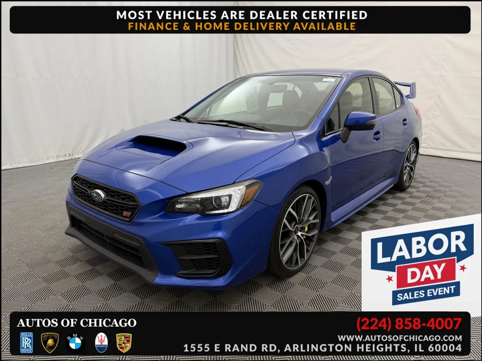 Blue 2020 Subaru WRX STI for sale in Arlington Heights, IL