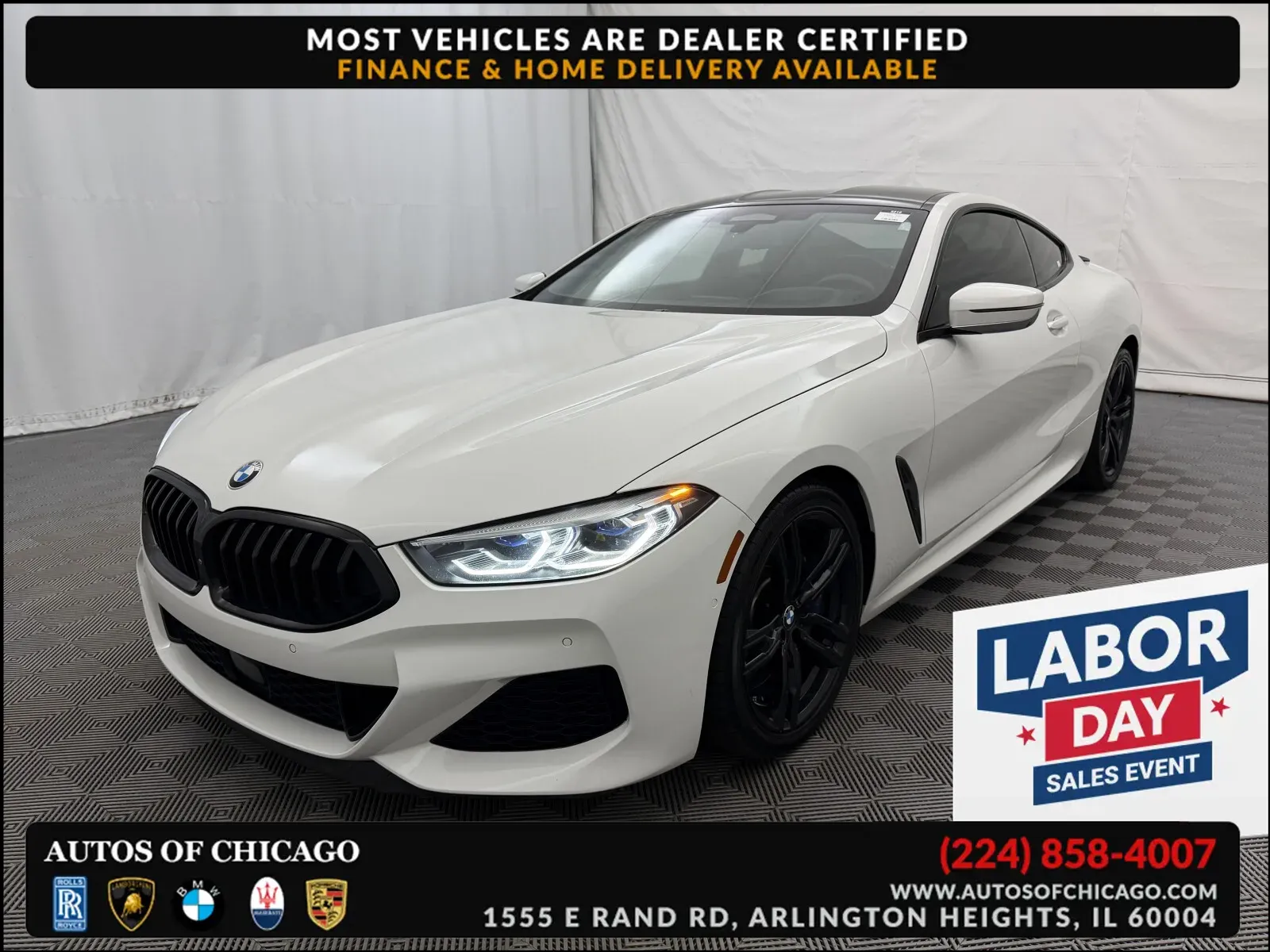 White 2019 BMW 8 Series M850i xDrive for sale in Arlington Heights, IL