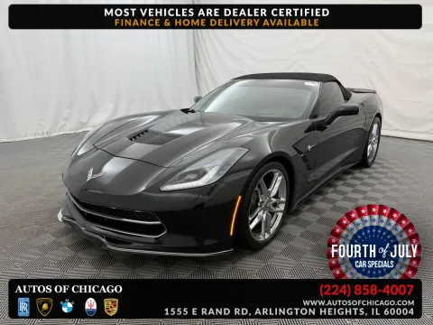 Black 2014 Chevrolet Corvette Stingray Z51 3LT for sale in Arlington Heights, IL