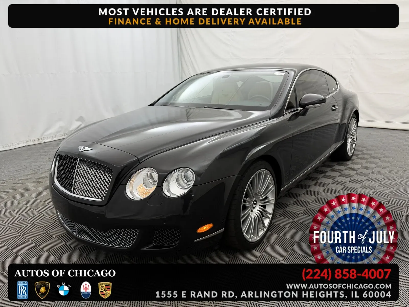 Black 2008 Bentley Continental GT Speed for sale in Arlington Heights, IL