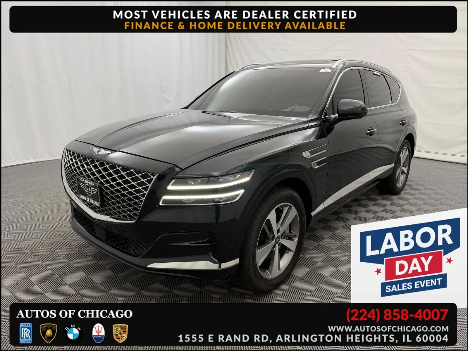 Black 2021 Genesis GV80 3.5T for sale in Arlington Heights, IL