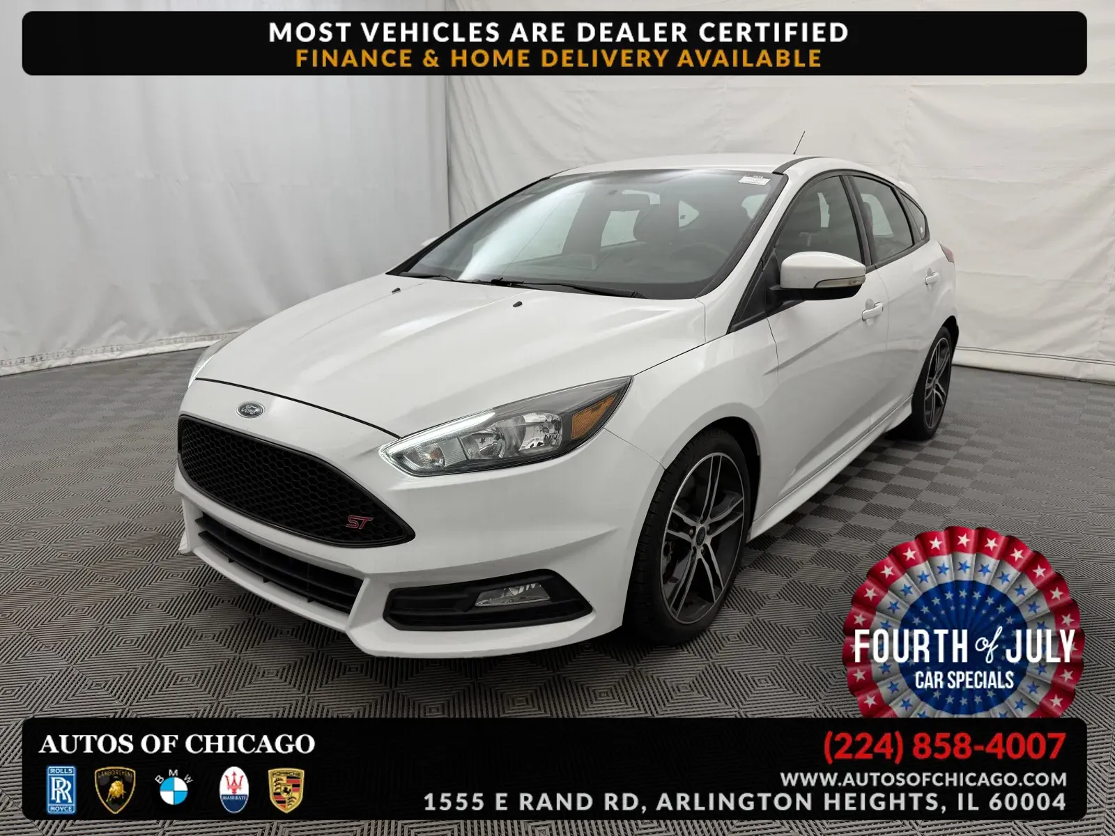 White 2018 Ford Focus ST for sale in Arlington Heights, IL
