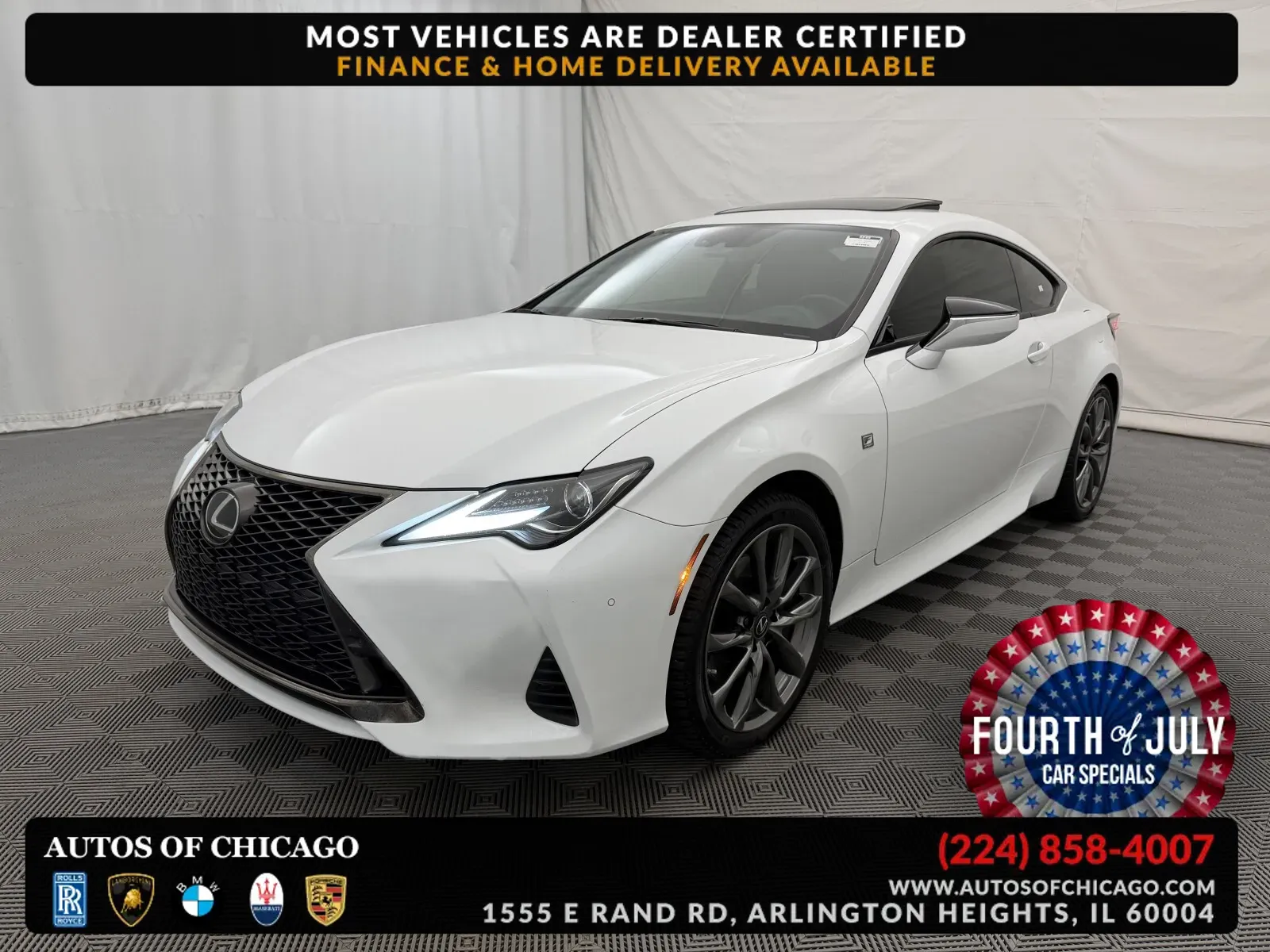 White 2022 Lexus RC 350 F SPORT for sale in Arlington Heights, IL