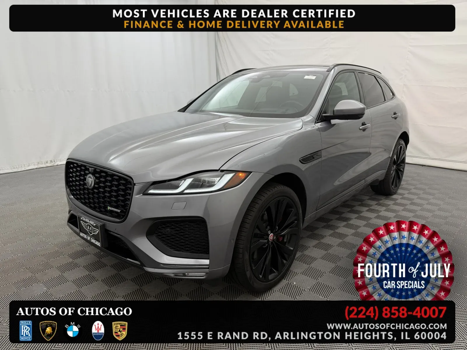 Silver 2021 Jaguar F-PACE R-Dynamic S for sale in Arlington Heights, IL