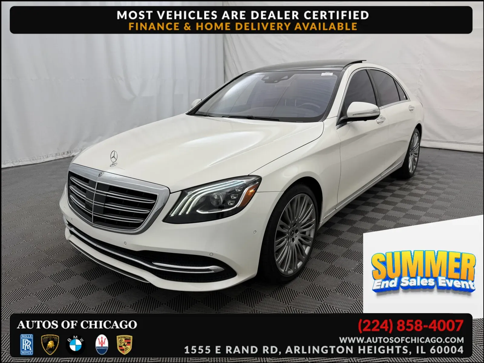 White 2019 Mercedes-Benz S-Class S 560 for sale in Arlington Heights, IL