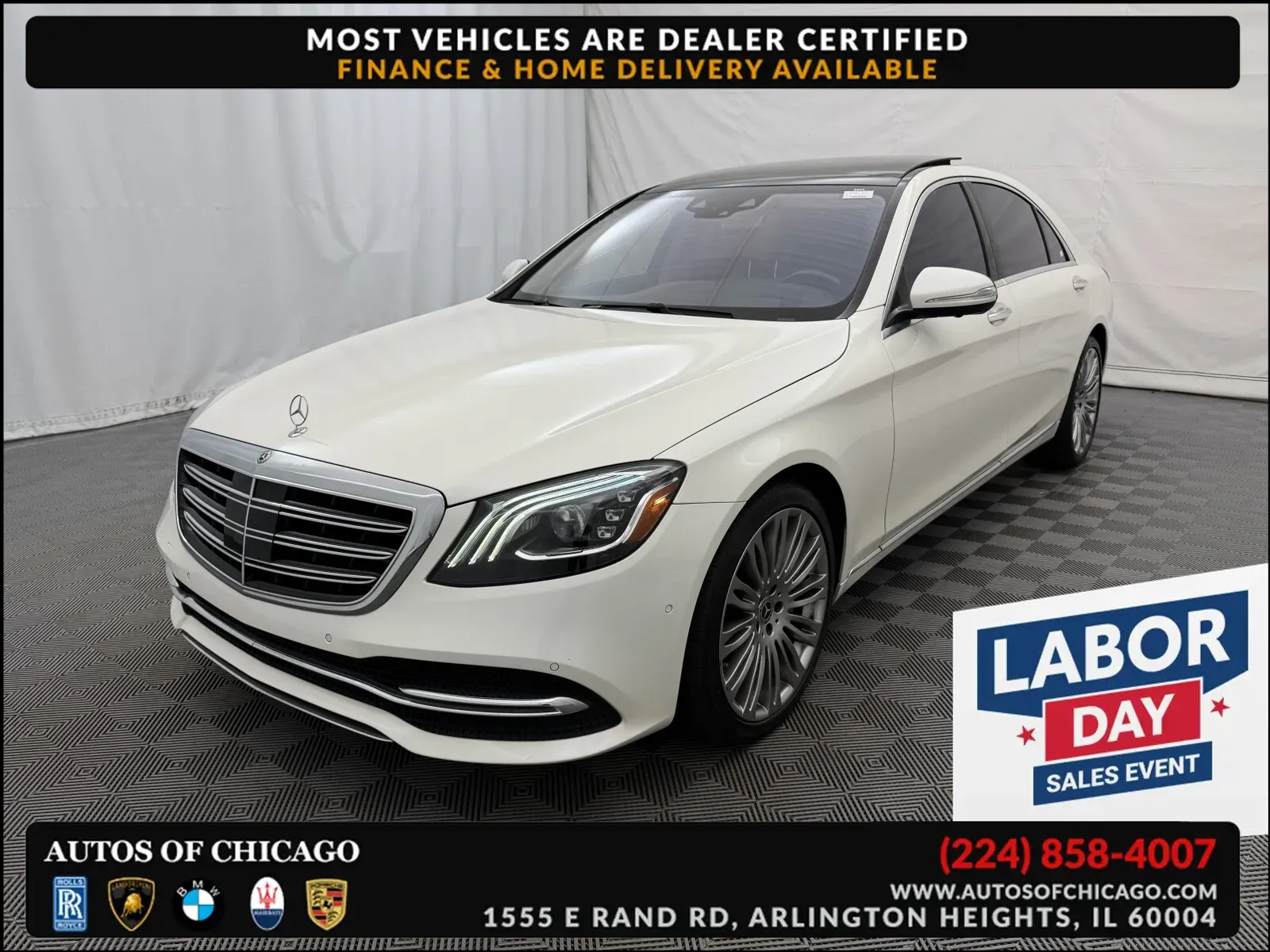 White 2019 Mercedes-Benz S-Class S 560 for sale in Arlington Heights, IL