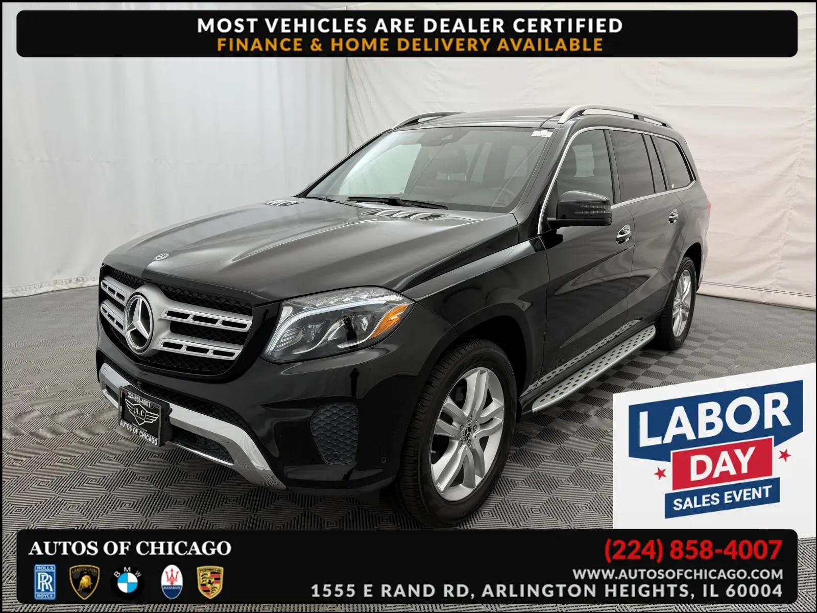 Black 2018 Mercedes-Benz GLS 450 for sale in Arlington Heights, IL
