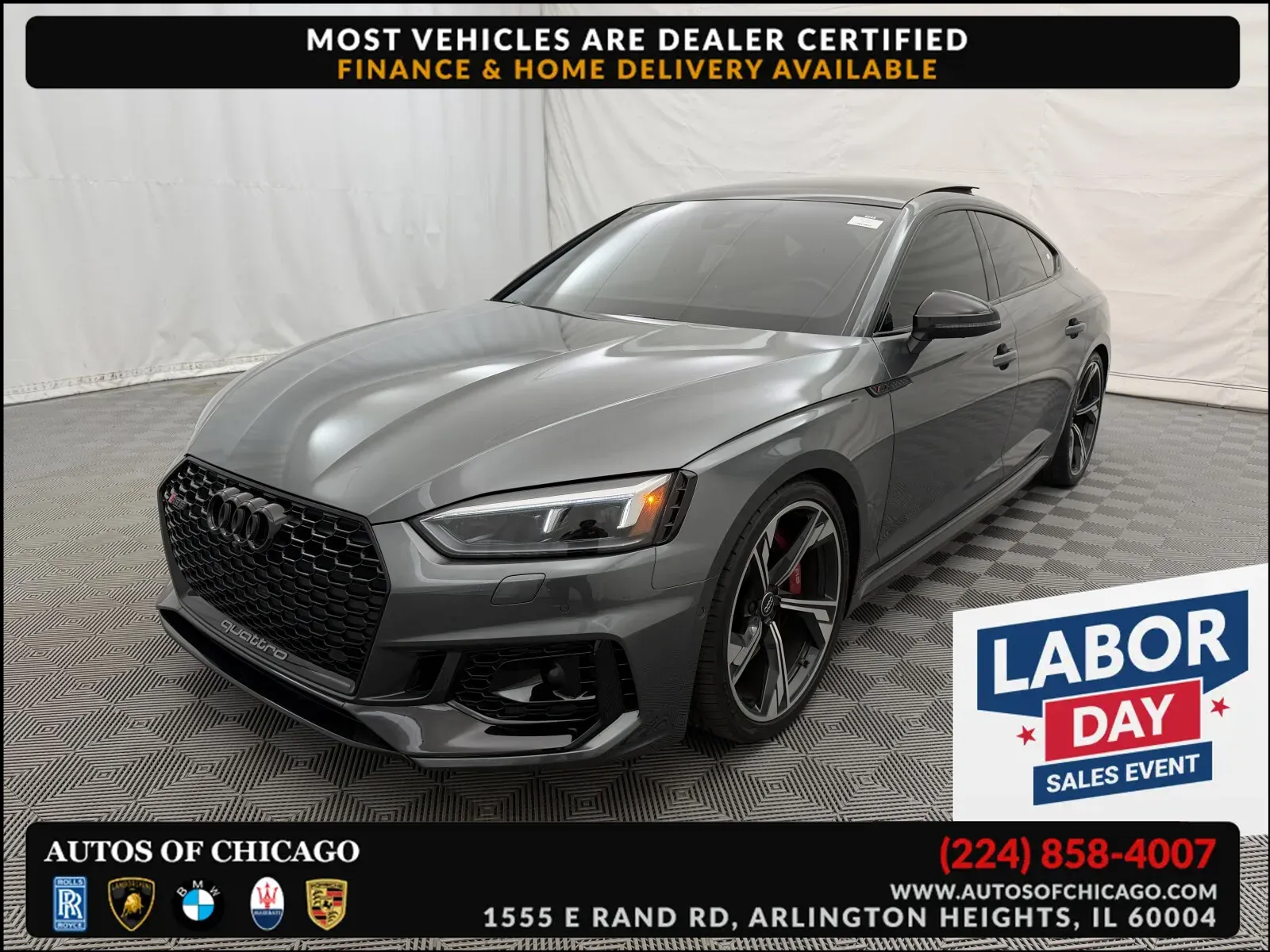 Gray 2019 Audi RS 5 Sportback 2.9T quattro for sale in Arlington Heights, IL