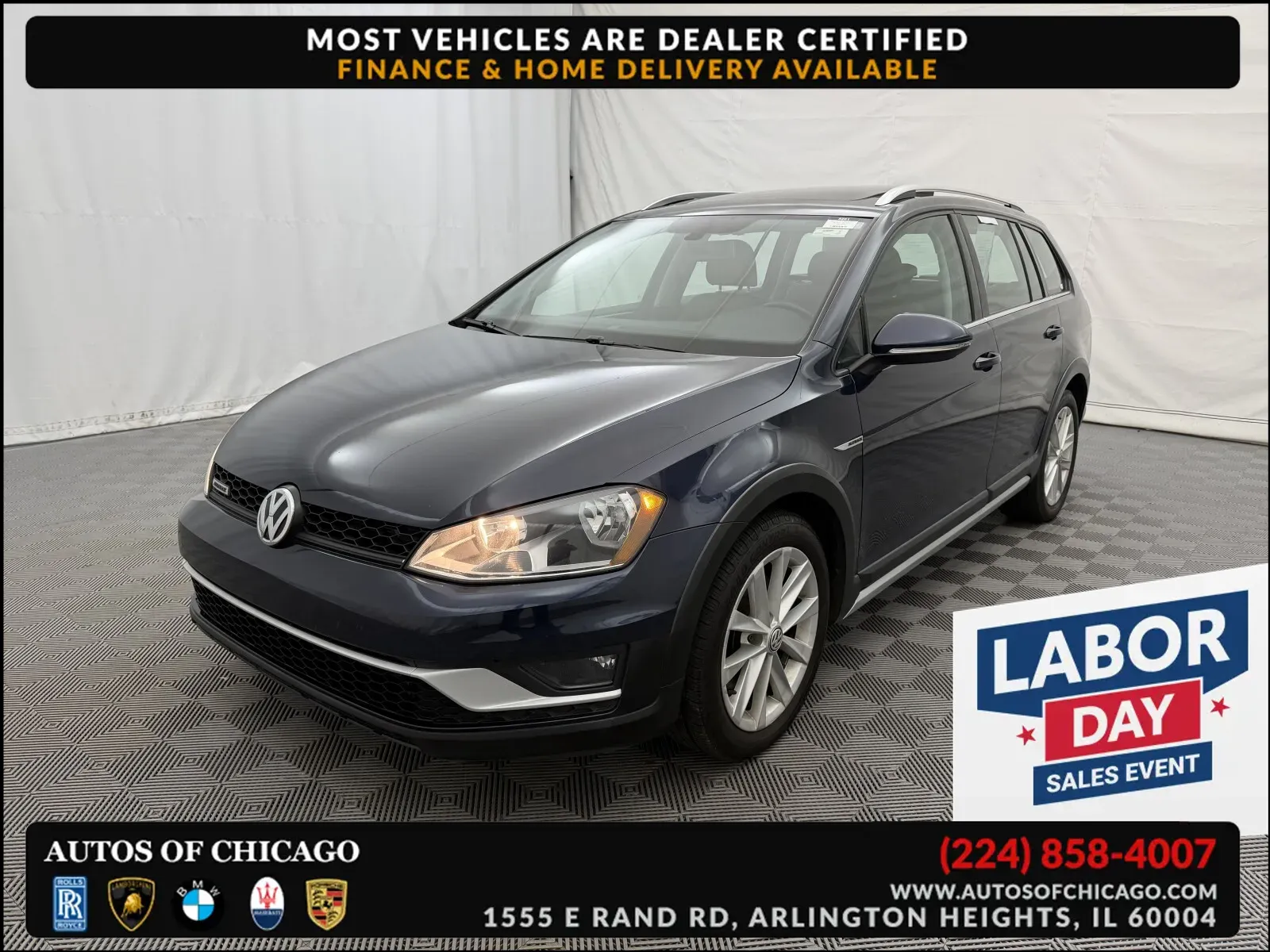Blue 2017 Volkswagen Golf Alltrack S for sale in Arlington Heights, IL