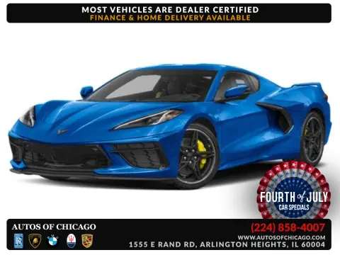 Silver 2021 Chevrolet Corvette 2LT for sale in Arlington Heights, IL