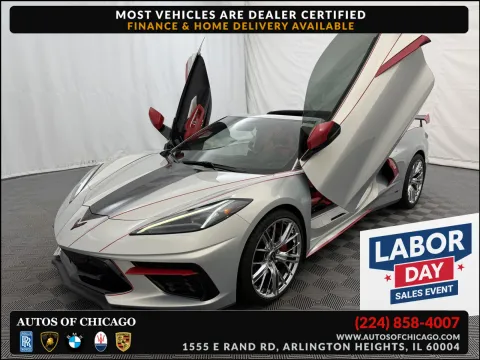 Silver 2021 Chevrolet Corvette 2LT for sale in Arlington Heights, IL