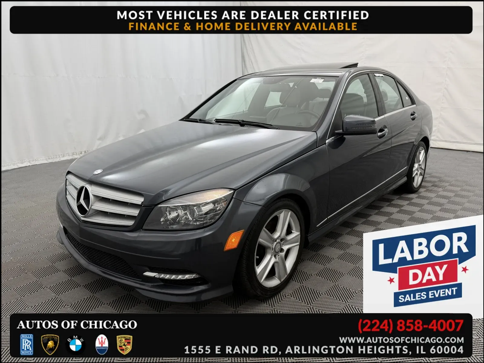 Green 2011 Mercedes-Benz C-Class Luxury for sale in Arlington Heights, IL