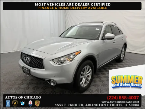 Silver 2017 INFINITI QX70 for sale in Arlington Heights, IL