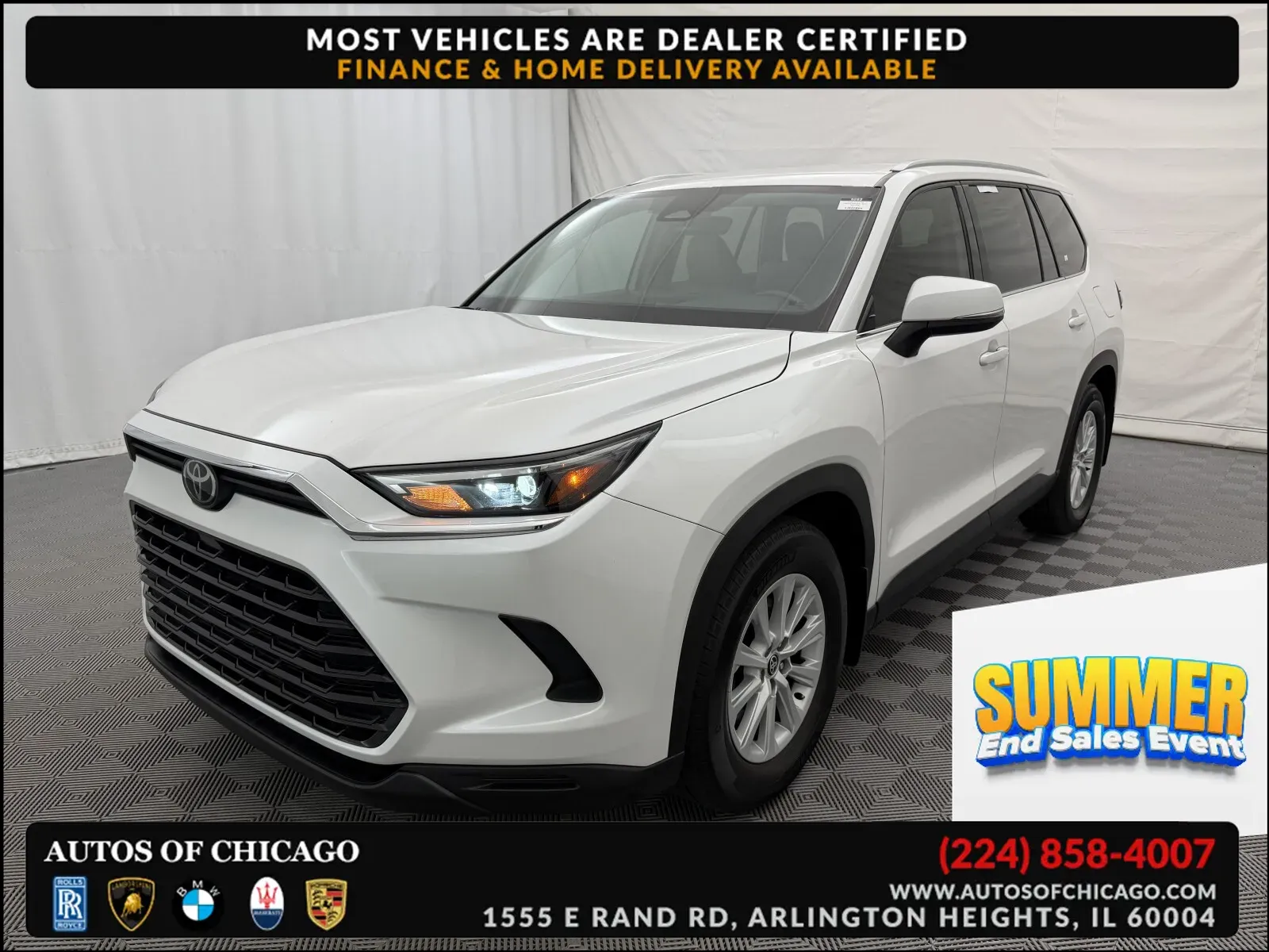 White 2024 Toyota Grand Highlander XLE for sale in Arlington Heights, IL