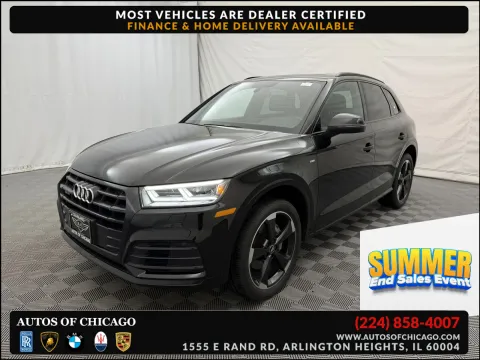 Black 2019 Audi Q5 quattro Progressiv 45 TFSI for sale in Arlington Heights, IL