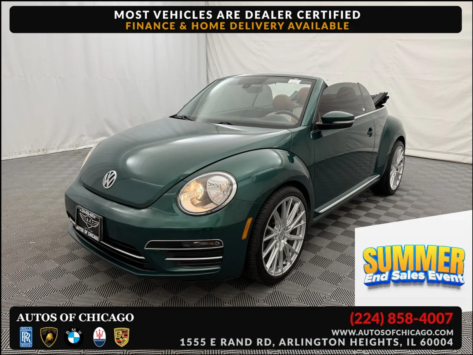 Green 2017 Volkswagen Beetle Convertible 1.8T S for sale in Arlington Heights, IL
