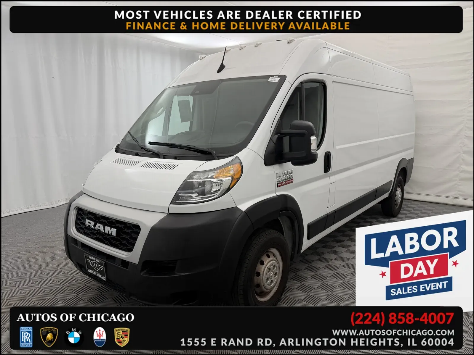 White 2022 Ram ProMaster Cargo Van 2500 159 WB for sale in Arlington Heights, IL