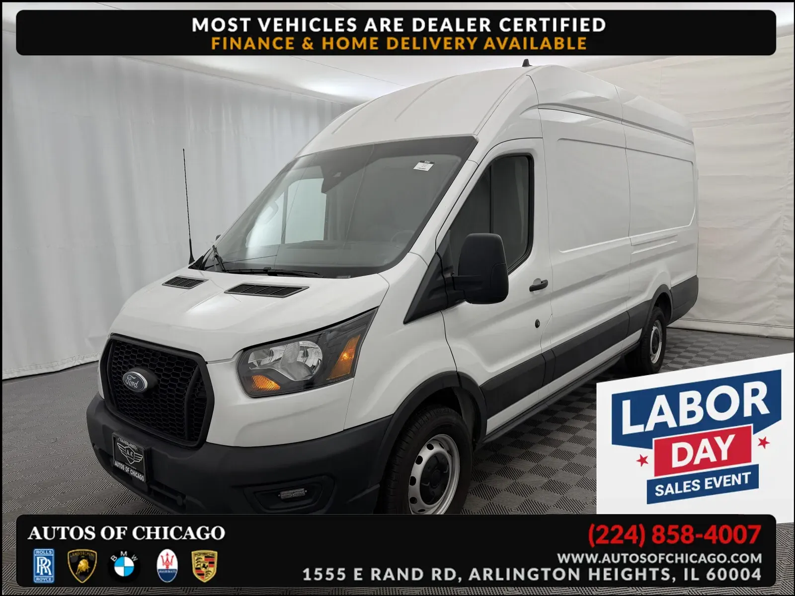 White 2022 Ford Transit Cargo Van 350 for sale in Arlington Heights, IL