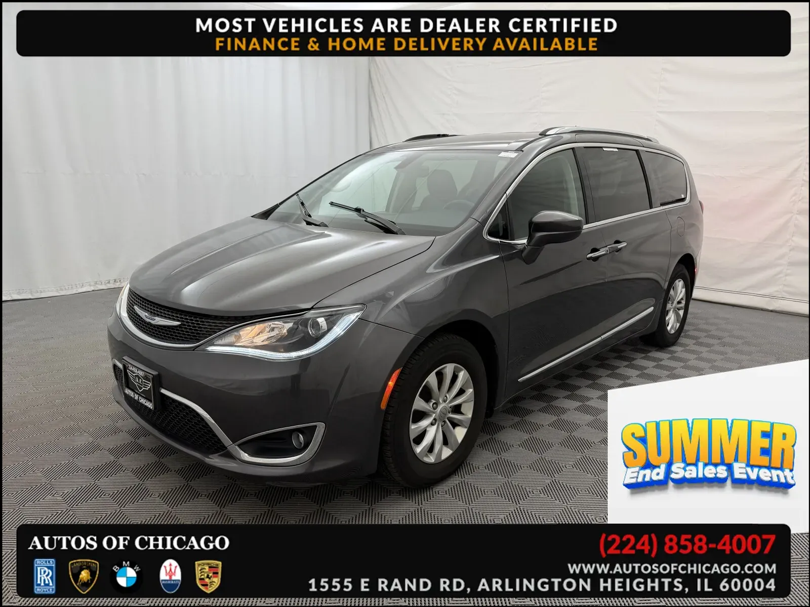 Gray 2019 Chrysler Pacifica Touring L for sale in Arlington Heights, IL
