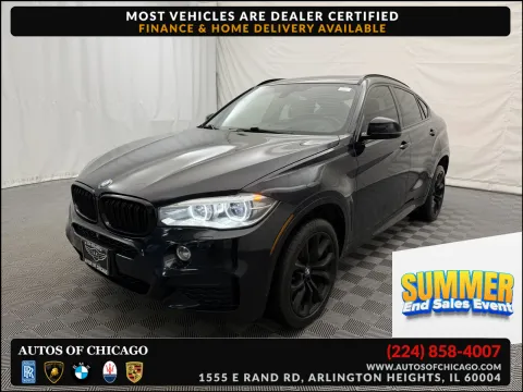 Black 2015 BMW X6 xDrive50i for sale in Arlington Heights, IL