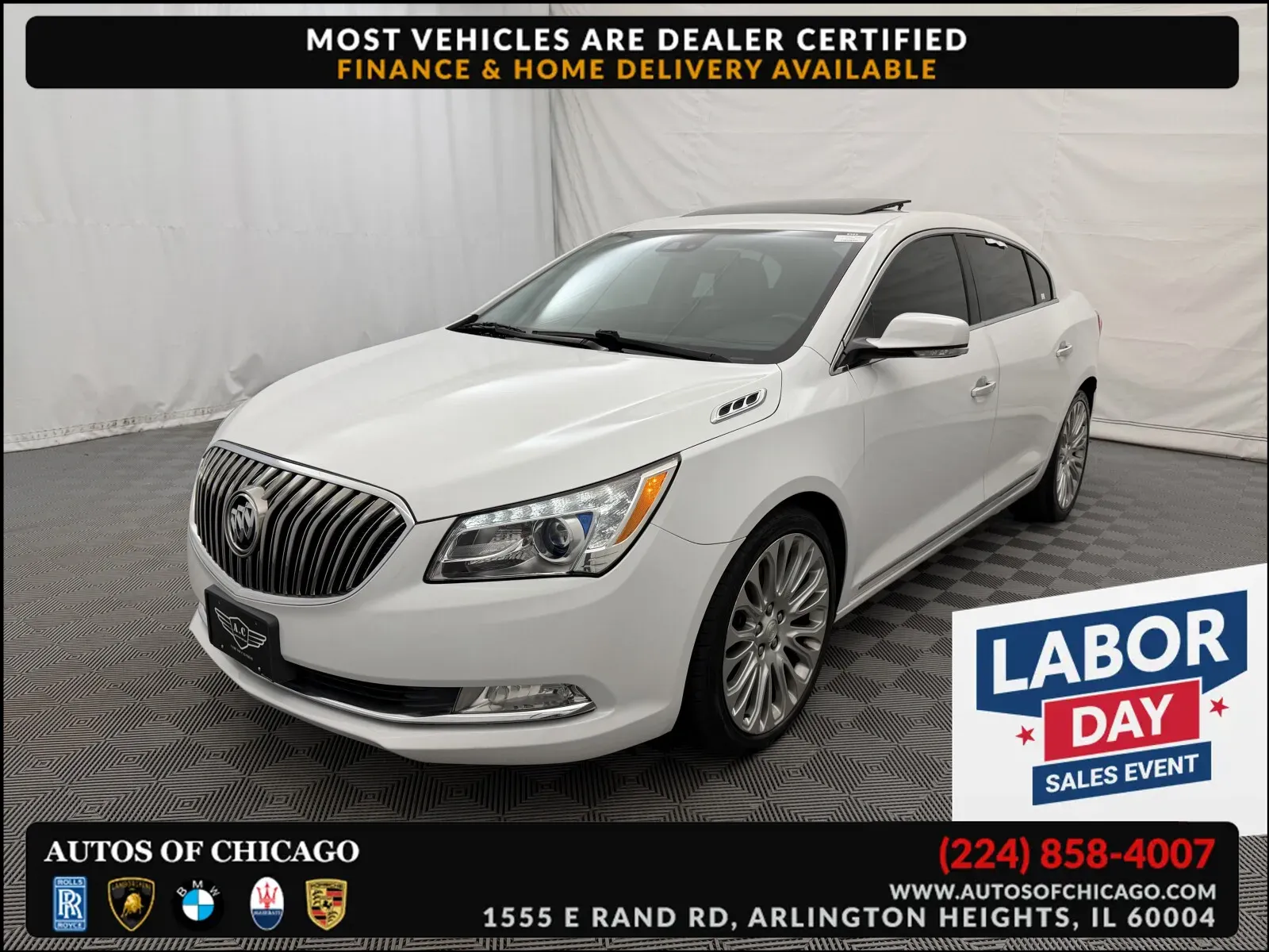 White 2015 Buick LaCrosse Premium II for sale in Arlington Heights, IL