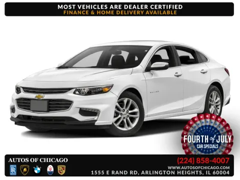 Black 2017 Chevrolet Malibu LT for sale in Arlington Heights, IL