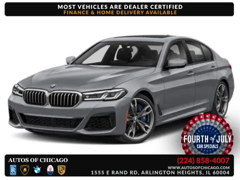 Black 2021 BMW 5 Series M550i xDrive for sale in Arlington Heights, IL