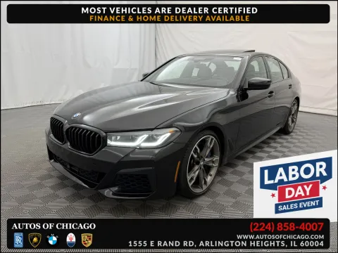 Black 2021 BMW 5 Series M550i xDrive for sale in Arlington Heights, IL