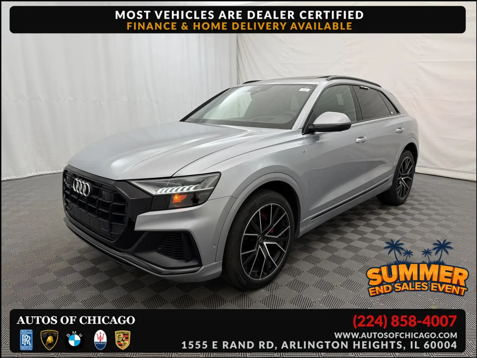 Silver 2019 Audi Q8 Prestige for sale in Arlington Heights, IL