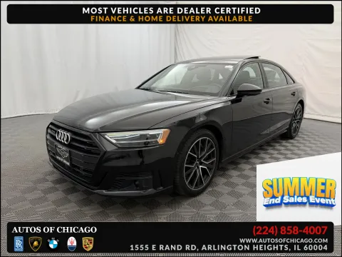 Black 2020 Audi A8 L quattro 60 TFSI for sale in Arlington Heights, IL