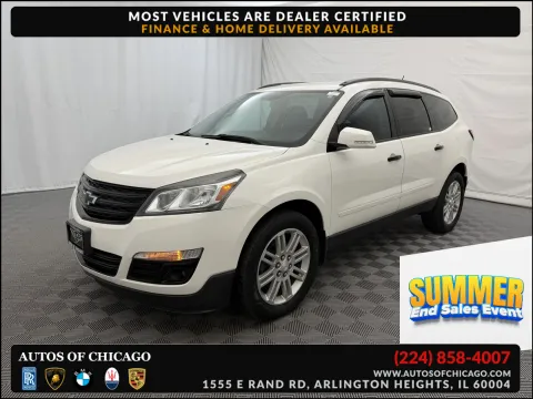 White 2015 Chevrolet Traverse LT for sale in Arlington Heights, IL
