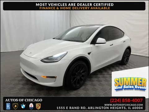 White 2021 Tesla Model Y Long Range for sale in Arlington Heights, IL