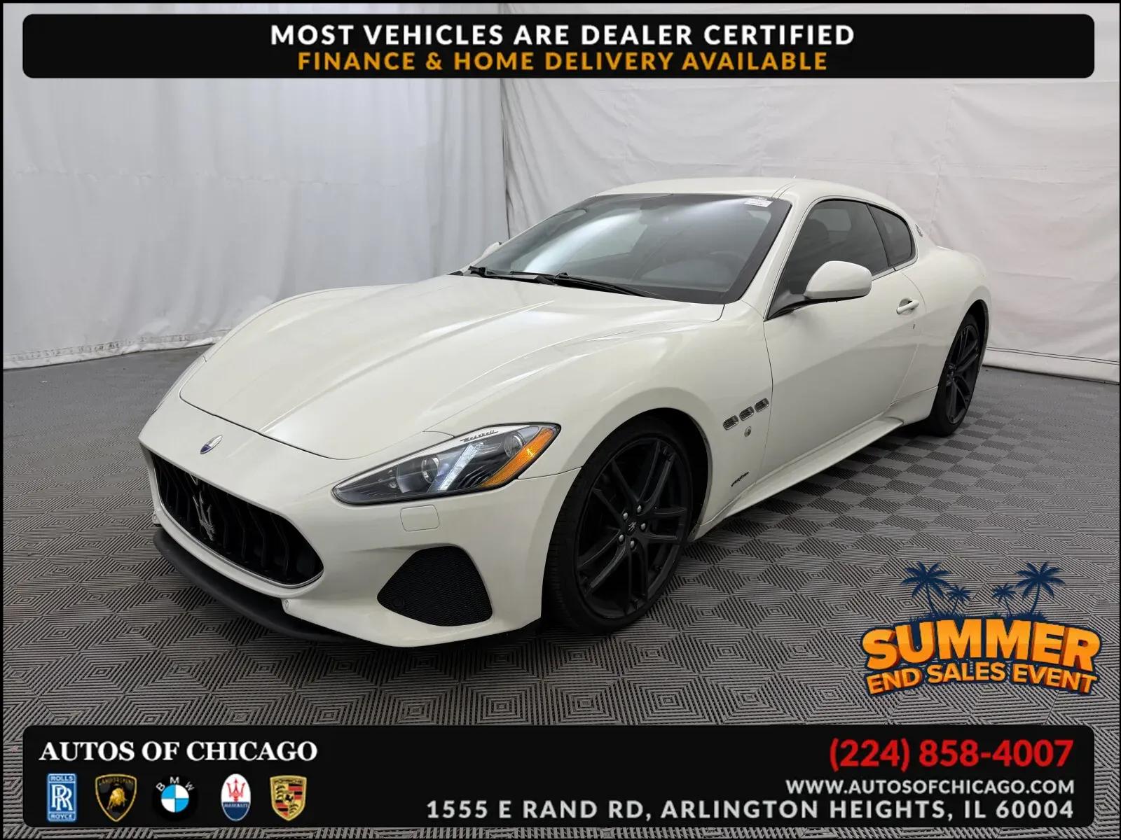 White 2018 Maserati GranTurismo Sport for sale in Arlington Heights, IL