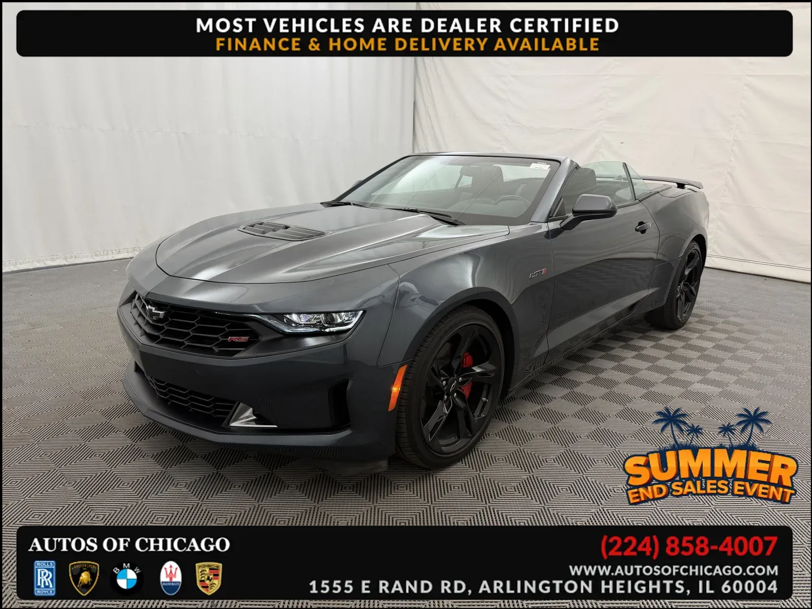 Gray 2023 Chevrolet Camaro LT1 for sale in Arlington Heights, IL
