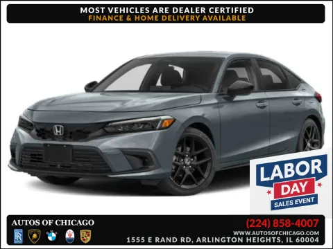 Silver 2022 Honda Civic Hatchback Sport for sale in Arlington Heights, IL