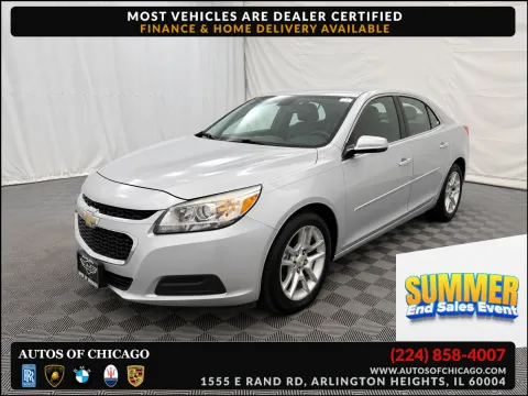 Silver 2015 Chevrolet Malibu LT for sale in Arlington Heights, IL