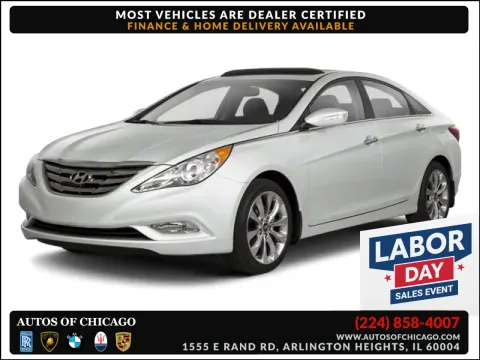 White 2013 Hyundai Sonata Limited for sale in Arlington Heights, IL