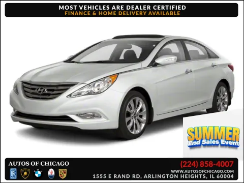 White 2013 Hyundai Sonata Limited for sale in Arlington Heights, IL