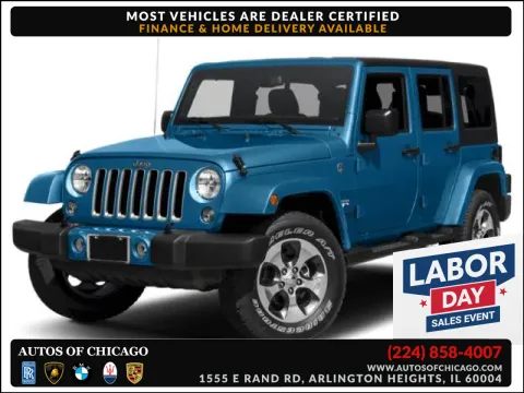 White 2015 Jeep Wrangler Unlimited Sahara for sale in Arlington Heights, IL