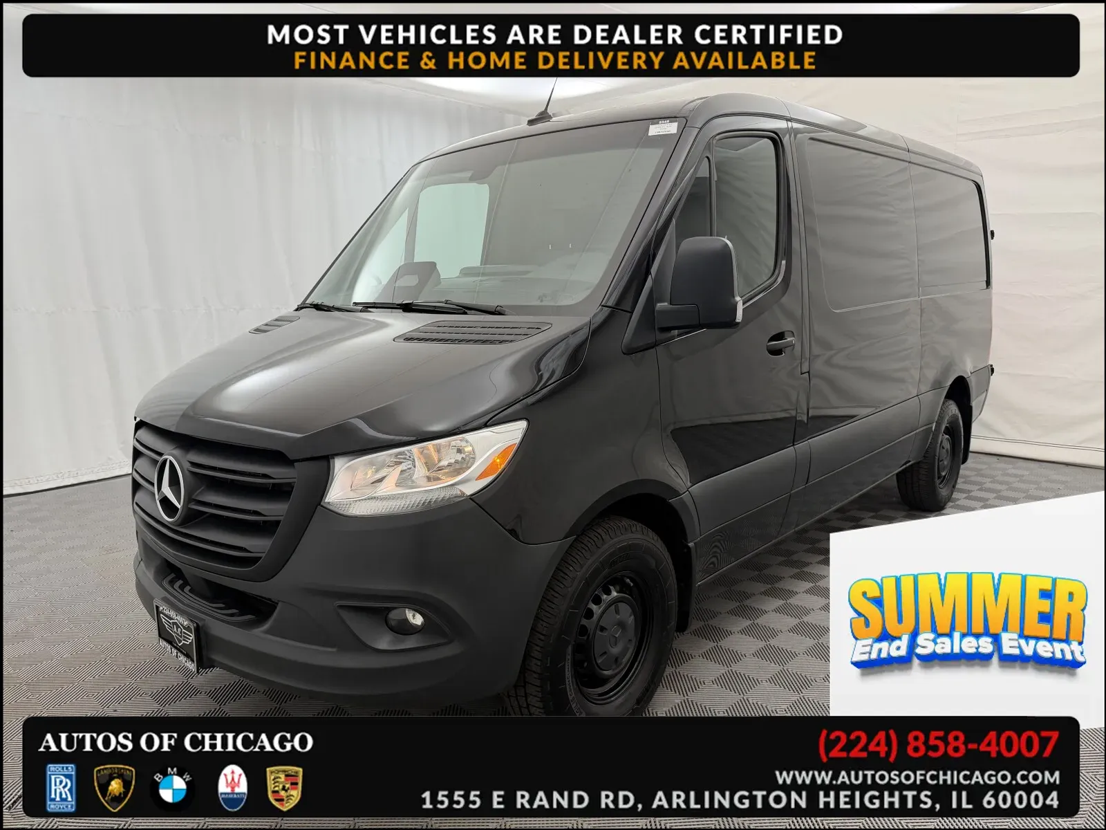 Black 2025 Mercedes-Benz Sprinter Cargo Van 2500 for sale in Arlington Heights, IL