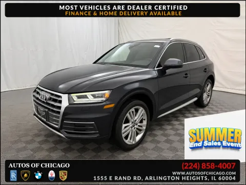 Black 2018 Audi Q5 Tech Premium Plus for sale in Arlington Heights, IL