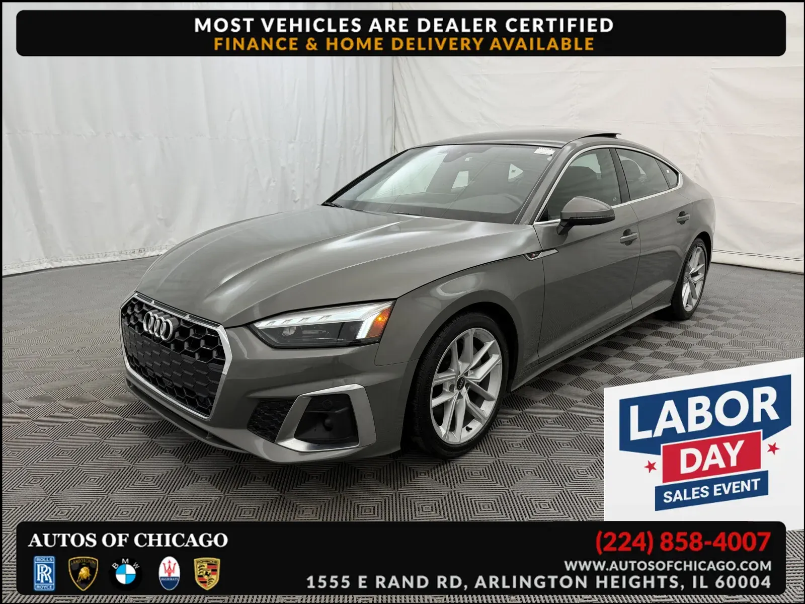 Gray 2023 Audi A5 Sportback S line Premium Plus for sale in Arlington Heights, IL