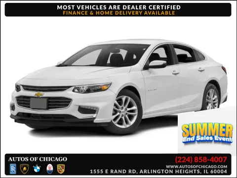 Black 2016 Chevrolet Malibu LT for sale in Arlington Heights, IL