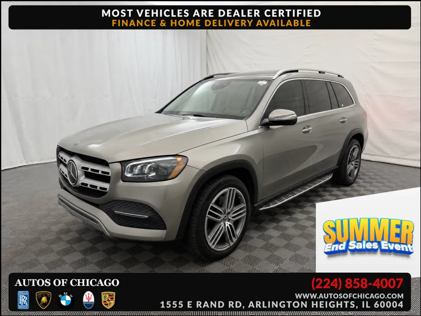 Silver 2021 Mercedes-Benz GLS 450 for sale in Arlington Heights, IL
