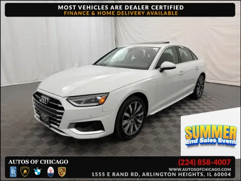 White 2021 Audi A4 Sedan Premium for sale in Arlington Heights, IL