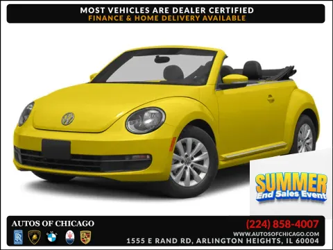 Black 2013 Volkswagen Beetle Convertible 2.0L TDI w/Sound/Nav for sale in Arlington Heights, IL