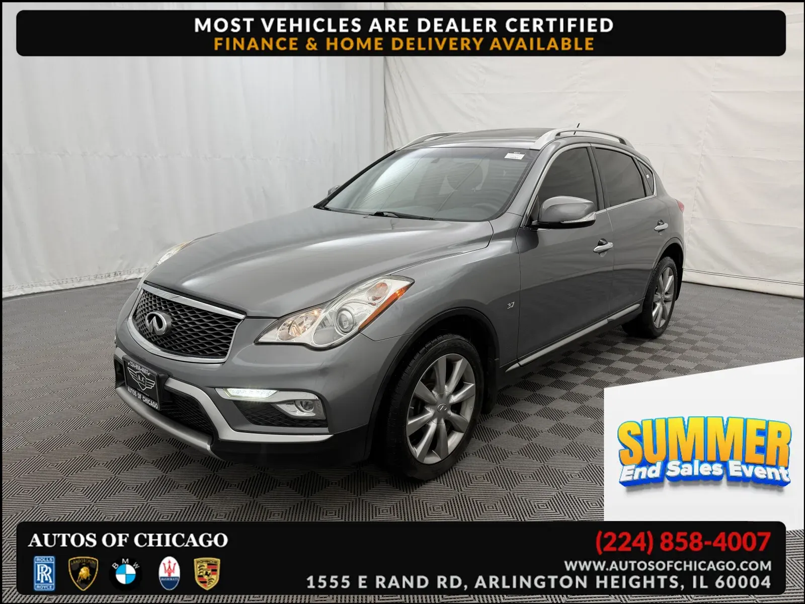 Gray 2017 INFINITI QX50 for sale in Arlington Heights, IL