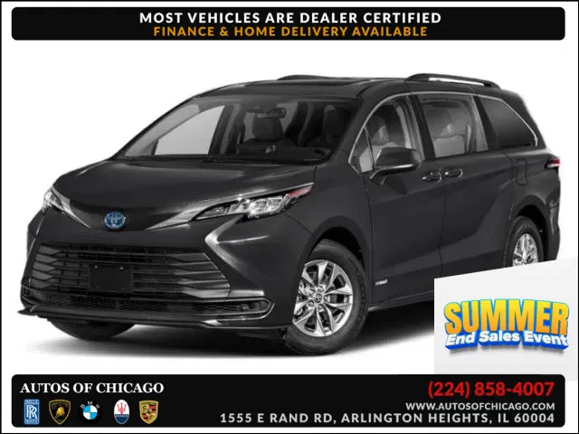 Silver 2022 Toyota Sienna LE for sale in Arlington Heights, IL